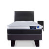 Cama Europea Flex 1,5 Plazas Nexus + Respaldo Modern + Velador Rover