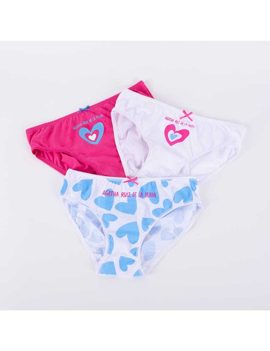 Pack 3 Calzones de Algodón Niña Agatha Ruiz De La Prada