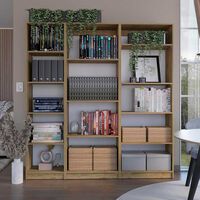 2 Estantes + Estante 4 Repisas TuHome Home Macadamia