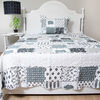Quilt Doral Patchwork con Aplicación Deluxe Compose D4 1,5 Plazas