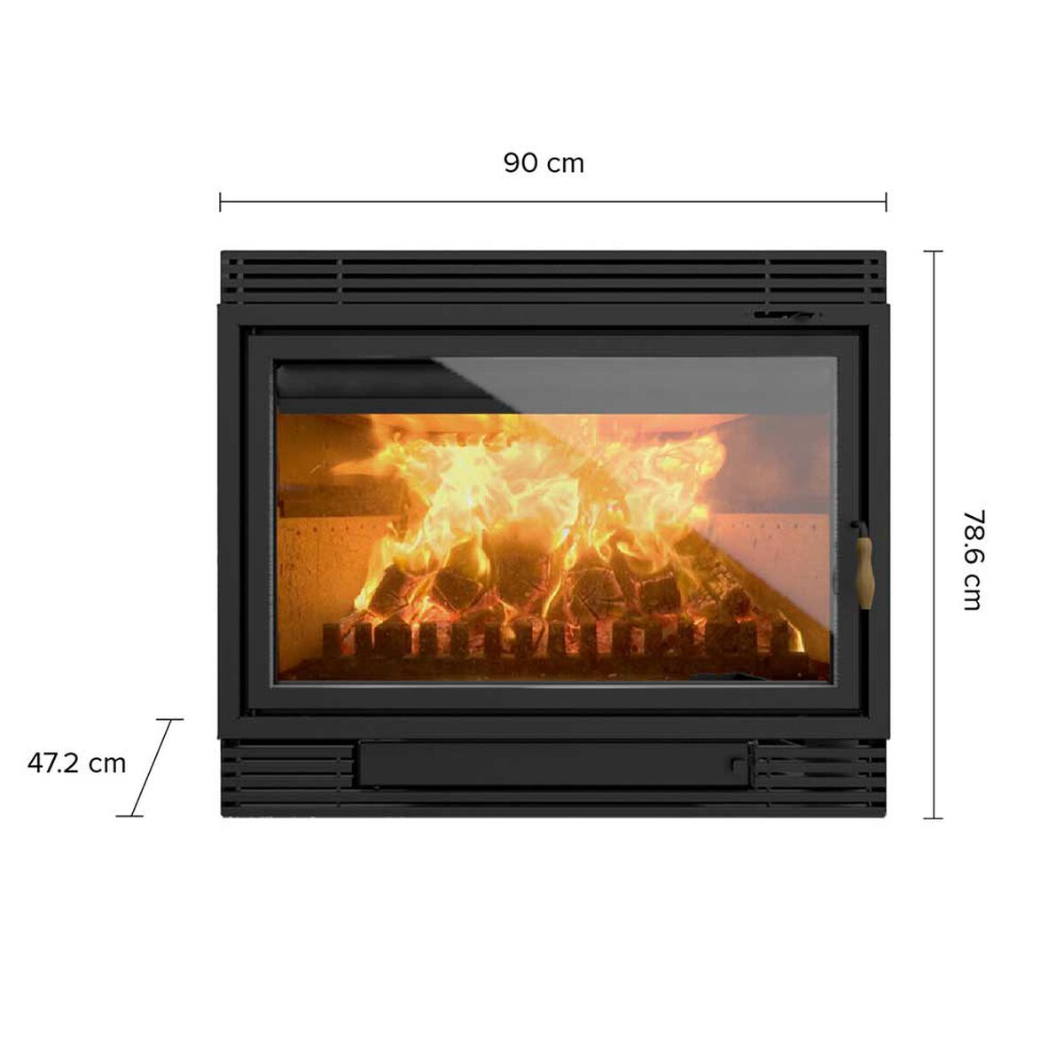 Chimenea a Le&ntilde;a Bosca 850 27 KW + kit Instalacion