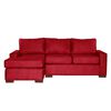 Sof&aacute; Seccional Izquierdo Latam Home Livorno 3 Cuerpos Rojo