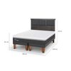 Cama Europea CIC King Ortopedic Advance + Respaldo Torino