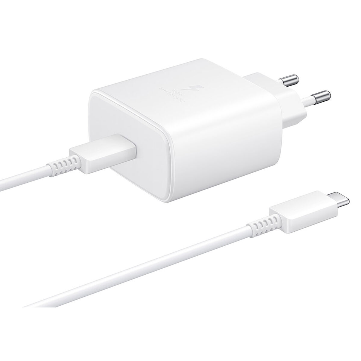Cargador USB Samsung Tipo-C a Tipo-C 45W Blanco