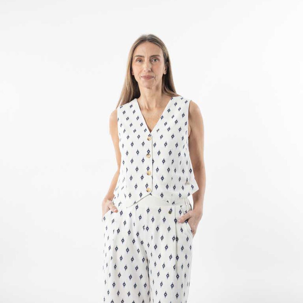 Blusa Lino Sin Mangas Mujer Portman Club