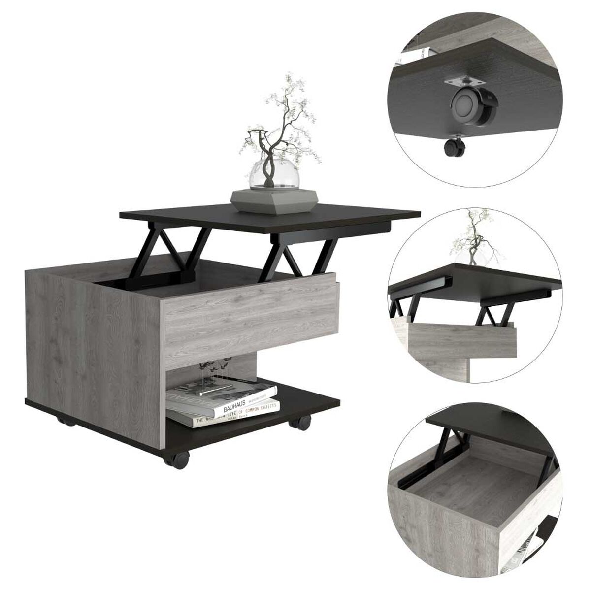 Mesa de Centro TuHome 5G-1 Ceniza Wengue