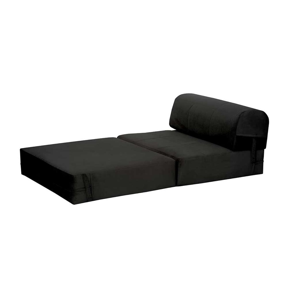 Sof&aacute; Cama Latam Home Velvet Siena 1 Cuerpo Negro