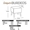 Pouf Latam Home Burdeos PU Chocolate