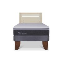 Cama Europea CIC 1,5 Plazas Ortopedic Advance + Respaldo Munich Alpino