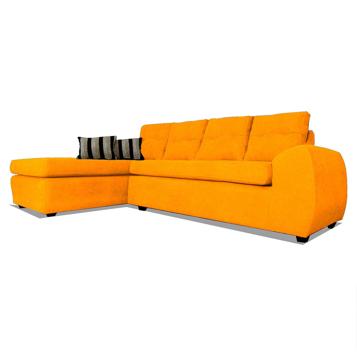 Seccional Izquierdo Elegant Houston Cheise Tela 5 Cuerpos Oro