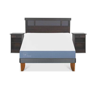 Cama Europea CIC 2 Plazas Excellence + Respaldo + 2 Veladores Dublin