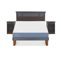 Cama Europea CIC 2 Plazas Excellence + Respaldo + 2 Veladores Dublin