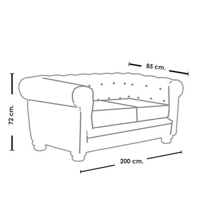 Imagen 2 del producto Sofá Latam Home Florencia 3 Cuerpos Gris Oscuro