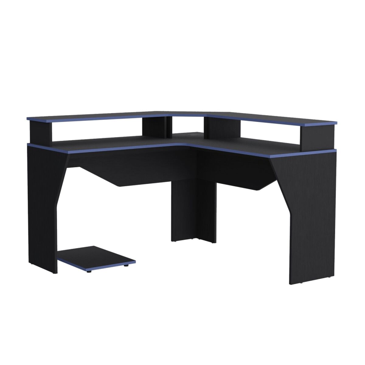 Escritorio Gamer TuHome Guma Wengue Y Azul