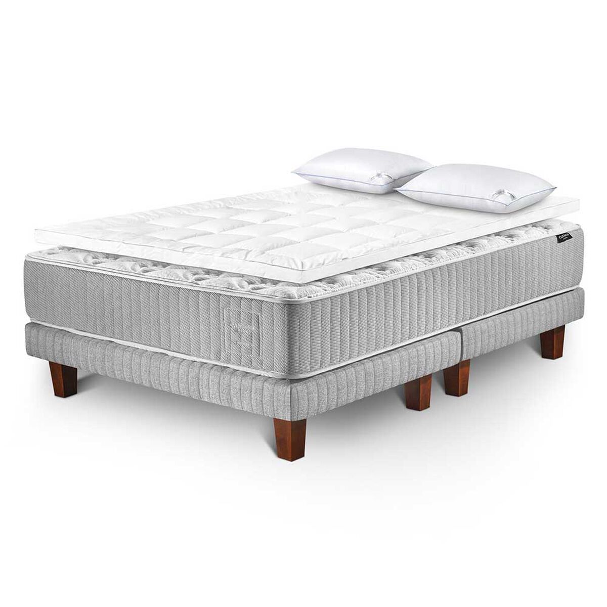 Juegos de Dormitorio Cama Europea Cannon Hybrid Cotton 2 Plazas + 2 Almohadas + 1 Topper