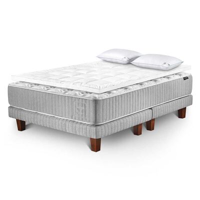 Juegos de Dormitorio Cama Europea Cannon Hybrid Cotton 2 Plazas + 2 Almohadas + 1 Topper