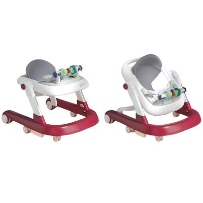 Andador Caminador Multifuncional 4 En 1 Lubabycas Burdeos