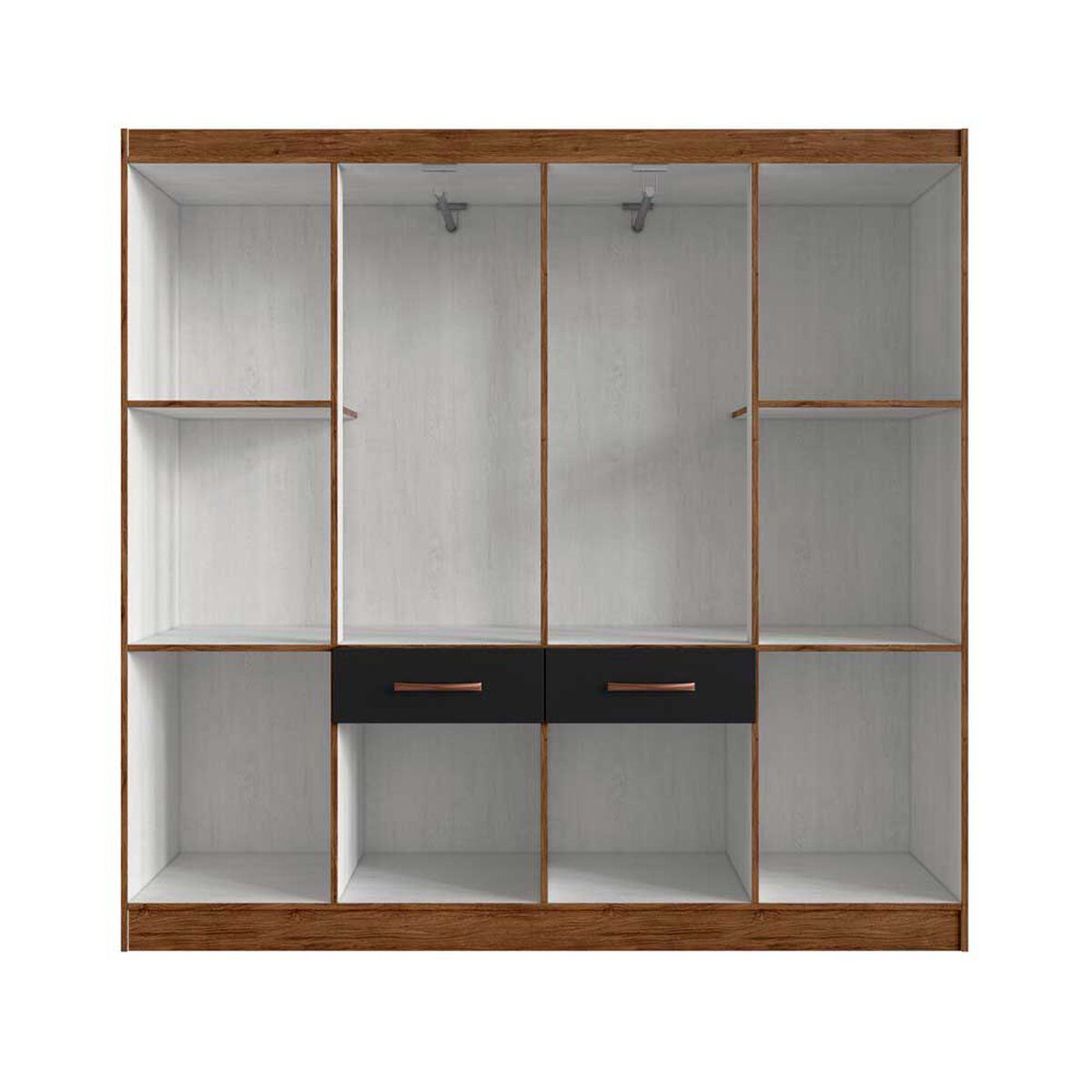 Closet Altavisi&oacute;n 588008 Negro Casta&ntilde;a  8 Puertas 2 Cajones