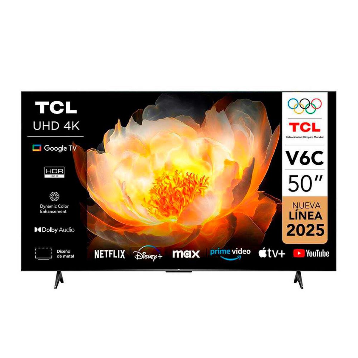 Smart TV LED 50" TCL UHD 4K Google TV V6C