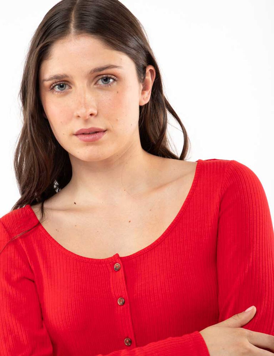 Polera Crop Manga Larga Mujer Icono