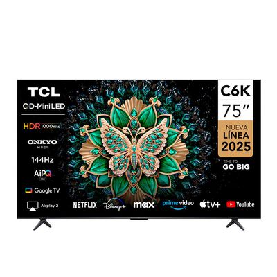 QLED Mini LED 75" TCL C6K Smart TV 4K