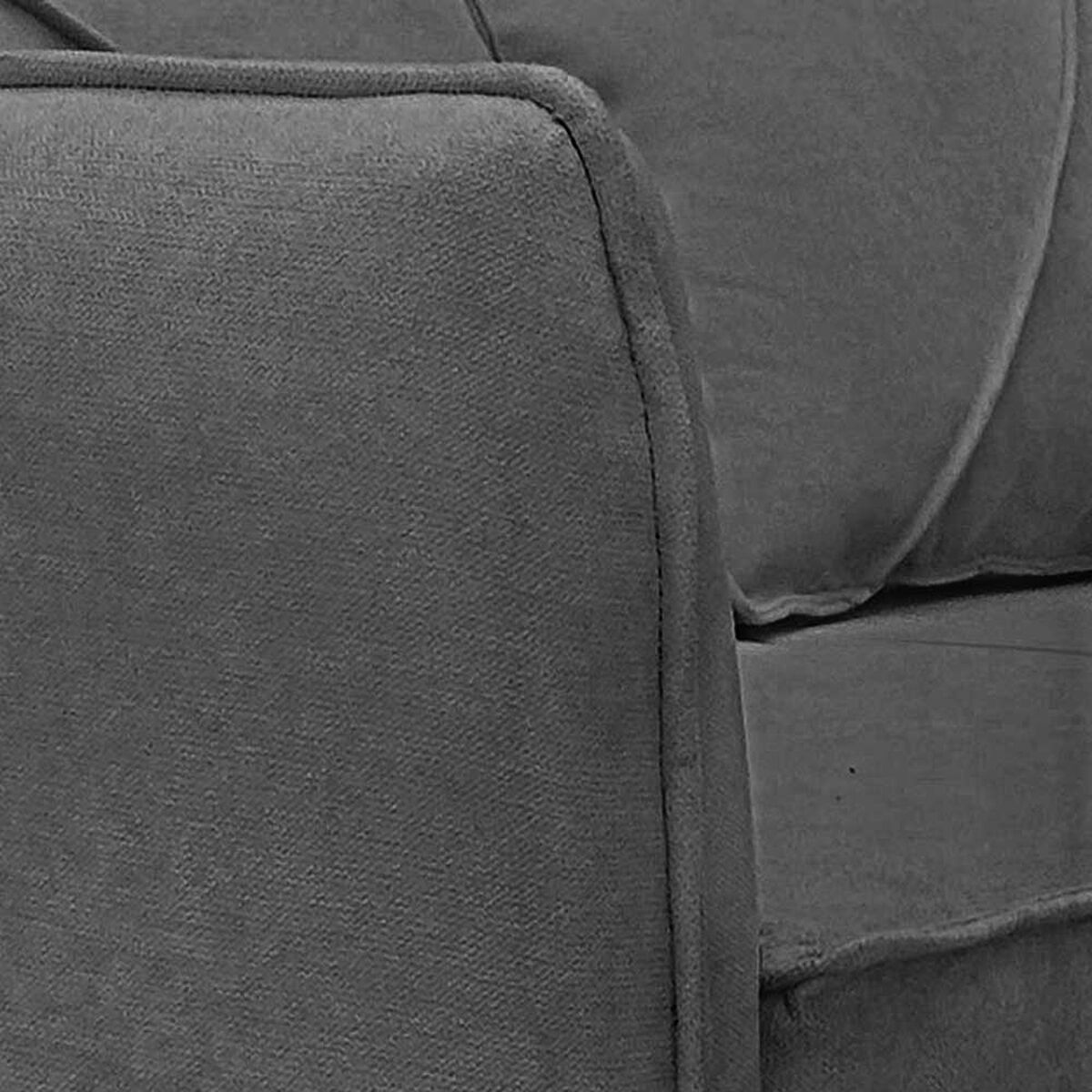 Juego de Living Elegant Detail Atlanta Sofá 3 Cuerpos + Sofá 2 Cuerpos Gris