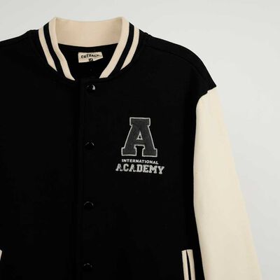 Imagen 2 del producto Polerón de Algodón Niño Cutback Negro, Petroleo