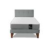 Cama Europea Latam Home 1,5 Plazas Zen Best Gris