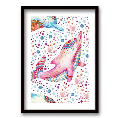 Imagen 1 del producto Cuadro Decorativo Retela Dolphins 70 x 50 cm
