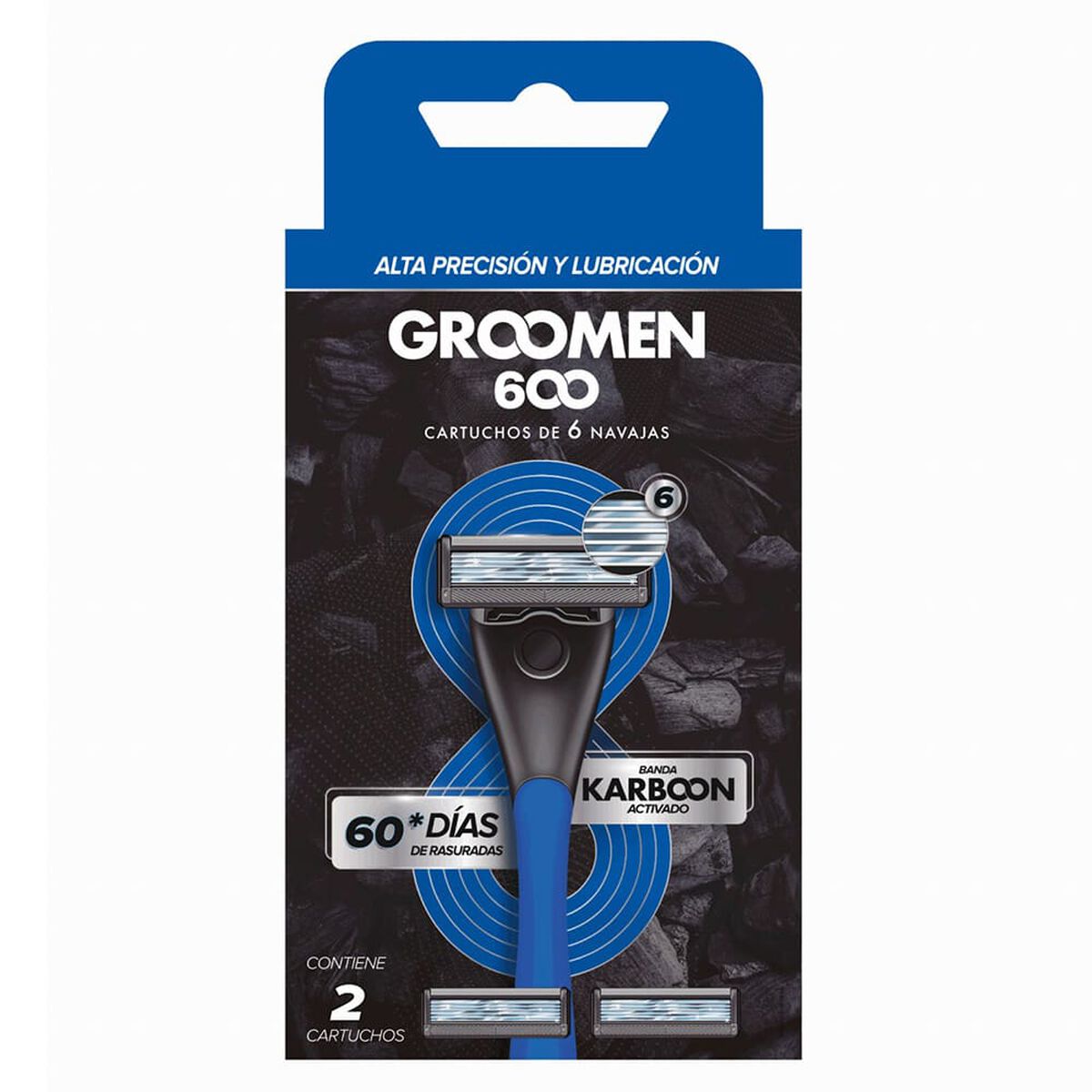 Pack Máquina Afeitar Groomen 600 + 1 con 6 Repuestos