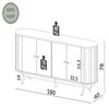 Buffet Decocasa Curvy 1,8 Café