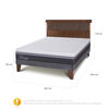 Cama Europea CIC 2 Plazas Ortopedic Advance + Respaldo Dublin Caramelo