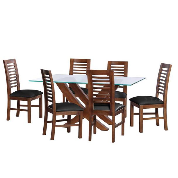 Juego de Comedor Latam Home Alicante 6 Sillas Negro