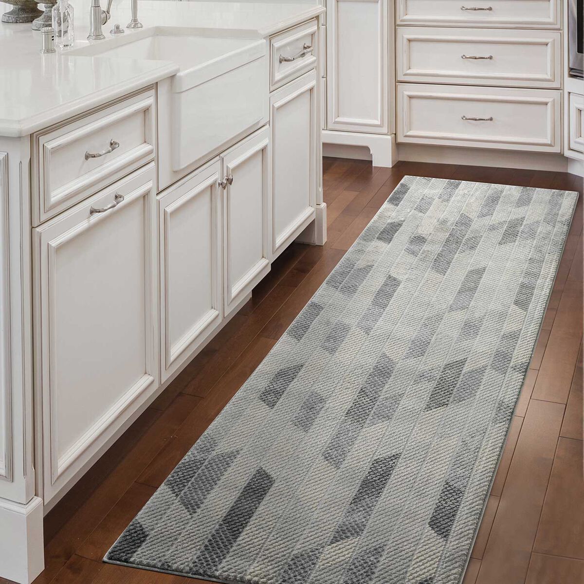 Alfombra de Pasillo Modalfo Babil Gris 70 x 230 cm