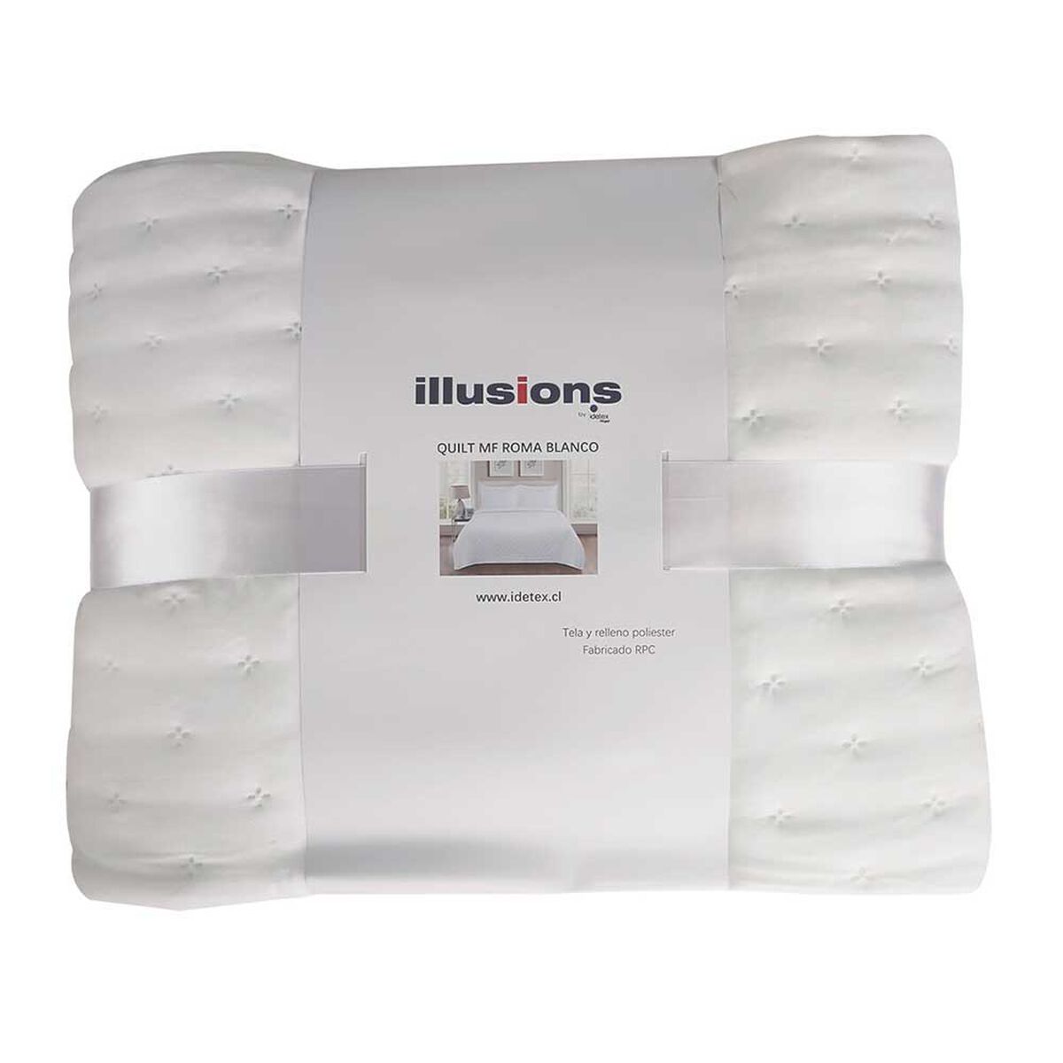 Quilt Illusions 1,5 Plazas Blanco Roma