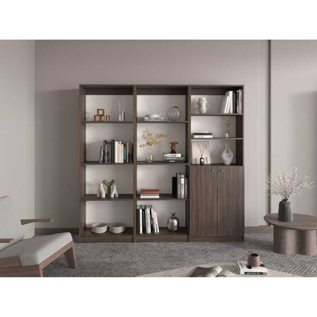 Set 3 Estantes Tuhome Home E 2 Puertas Milan