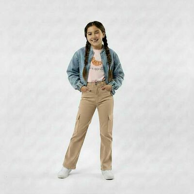 Imagen 1 del producto Pantalón de Algodón Niña Mila Beige, Grafito, Negro, Oliva