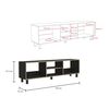 Rack TV 65 pulgadas + Biblioteca TuHome Nomik