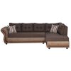 Sofá Seccional Derecho Muebles M&E Cochamó 3 Cuerpos Chocolate