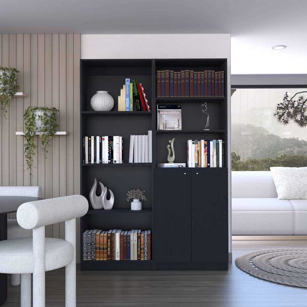 Estante + Estante 2 Puertas TuHome Home Wengue