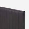 Cama Europea Rosen 2 Plazas Wave + Respaldo Grafito