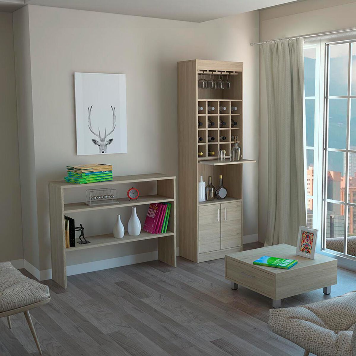 Mueble Bar + Arrimo + Mesa de Centro TuHome Beijing