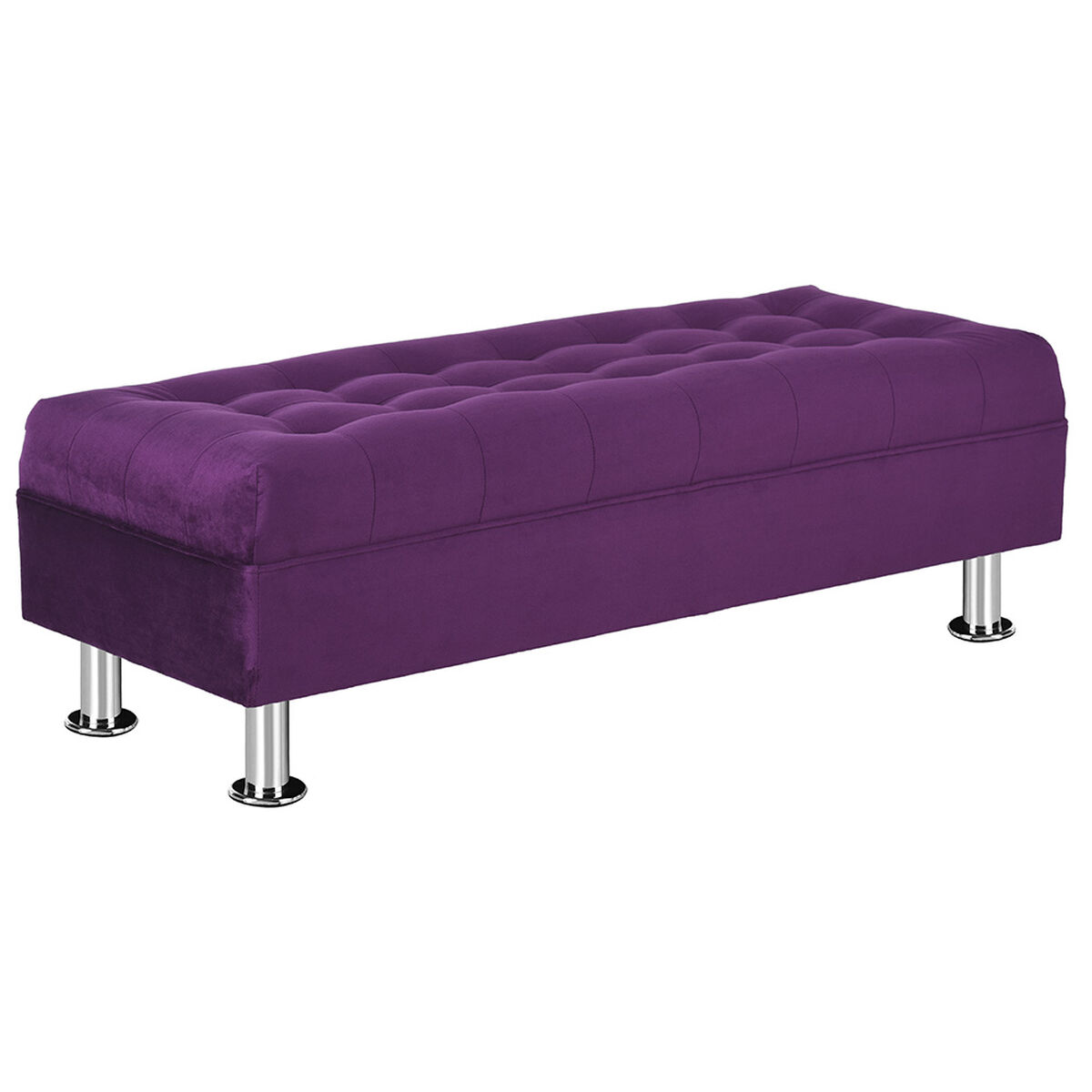 Banqueta Felpa Bodevir Lisboa 2 Cuerpos Morado