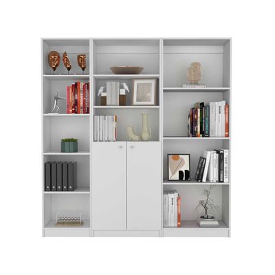 Imagen 2 del producto Estante 45 cm + Estante 2 Puertas + Estante 4 Repisas TuHome Home Blanco