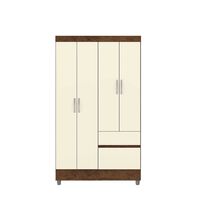 Closet Vekkahome Americano 4 Puertas 2 Cajones Crema