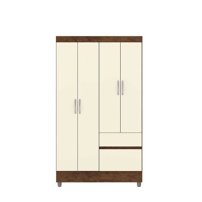 Imagen 1 del producto Closet Vekkahome Americano 4 Puertas 2 Cajones Crema