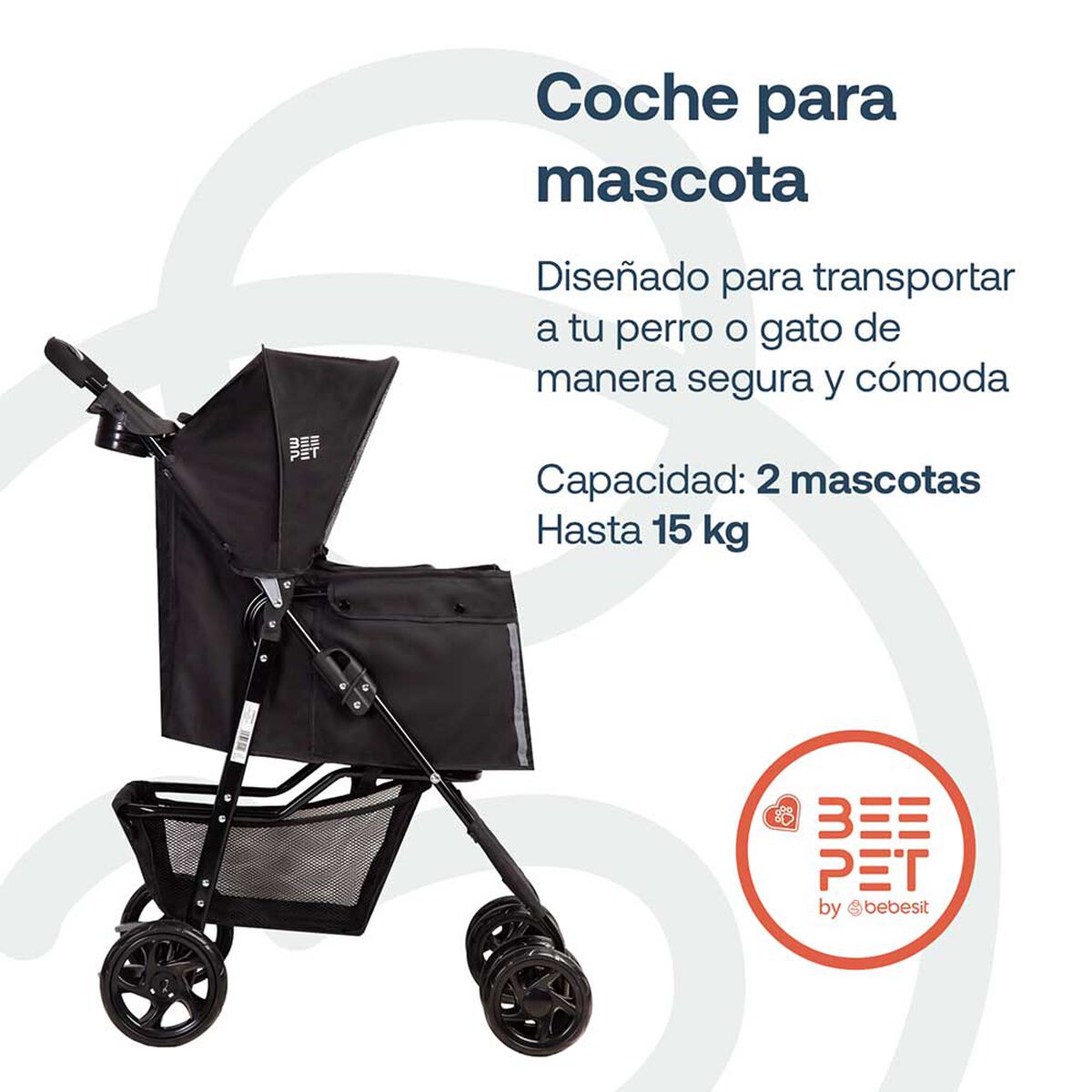 Coche Mascota Negro Bebesit
