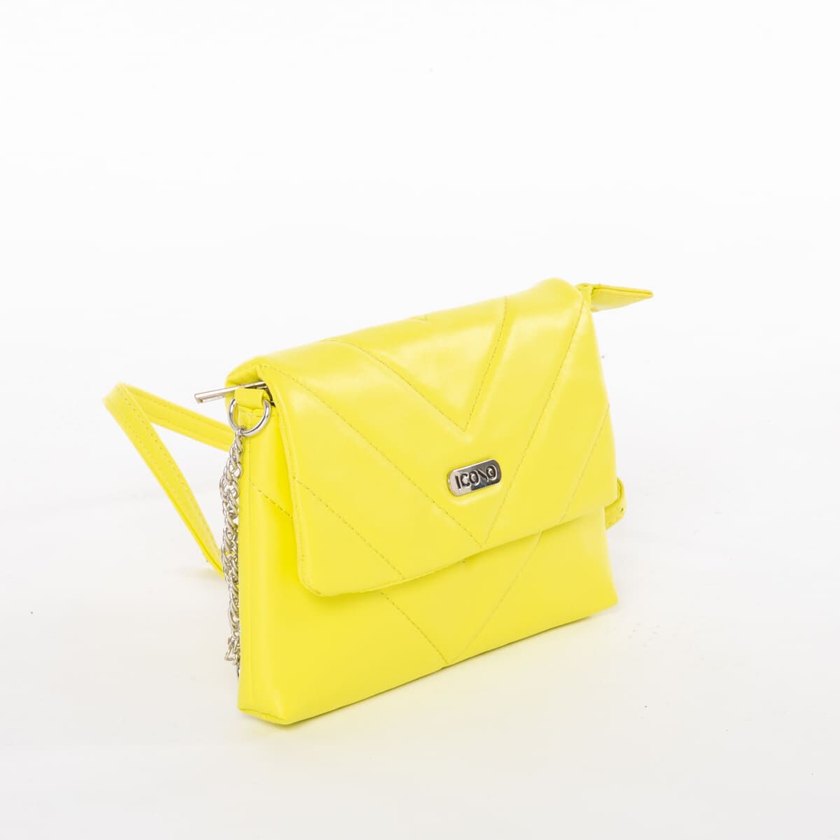 Cartera Cross Bag Mujer Amarillo Eco Cuero Icono