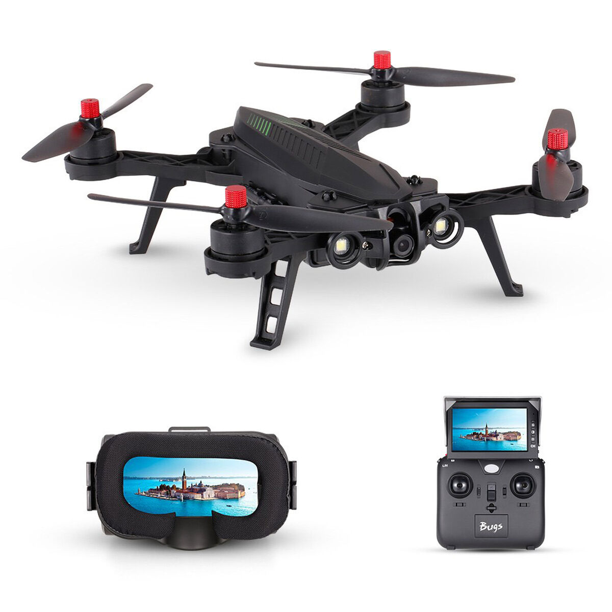 Dron de Carrera + VR + Pantalla MJX