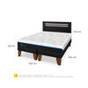 Cama Europea CIC Green Infinity 2 Plazas + 1 Respaldo Munich Negro